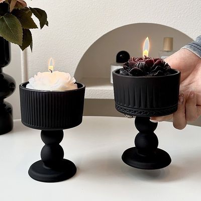 Unieke verticale lijn ontwerp Vintage wijnbeker Glasvoeten Dessert Bowl voor cadeautjes