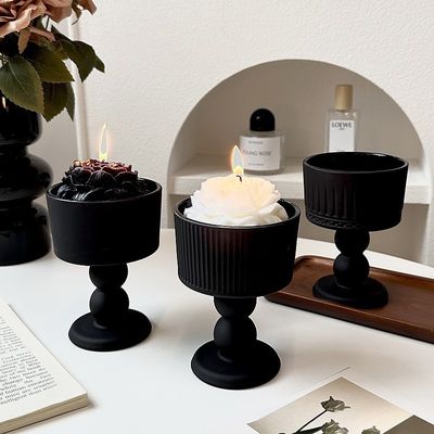 Unieke verticale lijn ontwerp Vintage wijnbeker Glasvoeten Dessert Bowl voor cadeautjes