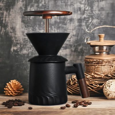 Vintage mat zwart keramische koffiemachine voor thuis hotel restaurant en kantoor