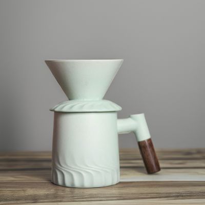500 ml capaciteit Moderne Vintage Keramische Koffiemachine met porseleinfilterdrupper