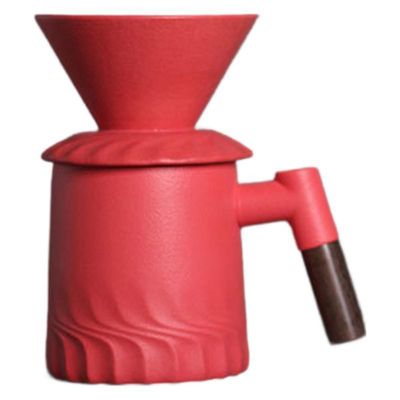Eenvoudig ontworpen moderne vintage koffiezetapparaat in mat zwart voor veilig overgieten