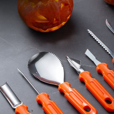 10 stukken Halloween pompoensnijwerkstel Duurzame metalen handgereedschappen voor groente-snijwerk