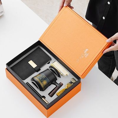 Keramische porseleinen koffiekop Custom Logo Gift Set met pen Theeset Notebook Design Style