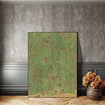 Moderne olieverf op doek Stijlvol Digitaal Afdruk Bloemen Wand Decoratie voor Hotel