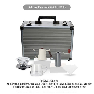 Aanpassen van het logo Acceptabel zes stukken bamboe koffie cadeaubon met filterpot en schaal