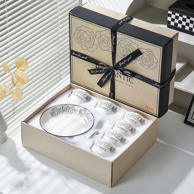 Gepersonaliseerde Cartoon Decal Print Stoneware Dinnerware Sets voor Home Hotel Restaurant