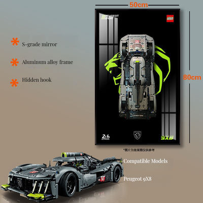 Luxe Art Deco glas auto display fotoraam voor muur en tafel ladder gordel formaat