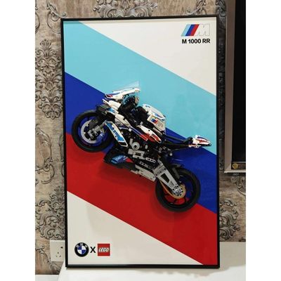 Art deco decoratief glas auto display frame voor muur en tafel in ladder belt formaat