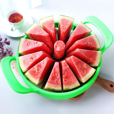 Commerciële koper roestvrij staal bamboe watermeloen slicer fruit groenten snijgereedschap