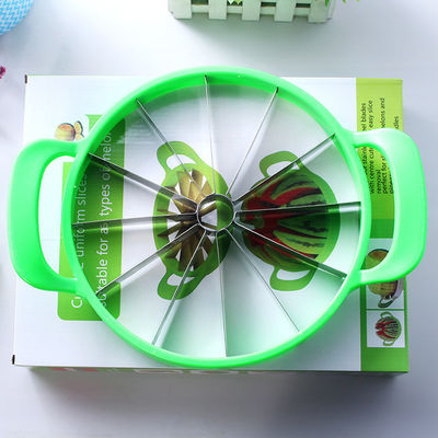 Commerciële koper roestvrij staal bamboe watermeloen slicer fruit groenten snijgereedschap