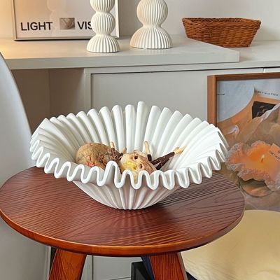 Moderne luxe kunststof PET plaat licht veelkleurig rond salade Fruit Bowl voor opslag
