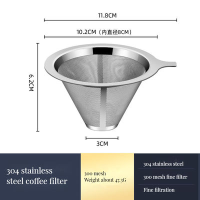 Classic Design roestvrij staal koffie-druppelfilter voor restaurant en thuisbrouwen