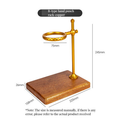 Elegant massief hout druppelstation voedselkwaliteit giet over druppelstand met koperen druppel