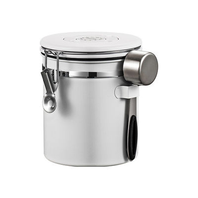 Gepersonaliseerd logo 1500 ml roestvrij staal vacuüm koffiebonen opslagcontainer met handvat