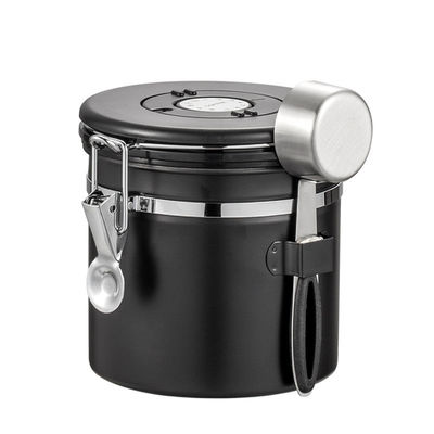 Gepersonaliseerd logo 1500 ml roestvrij staal vacuüm koffiebonen opslagcontainer met handvat