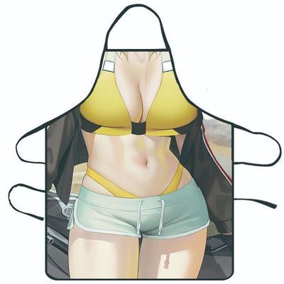 Custom Chef Apron BYCOSINE Vrouwen Sexy Sleeveless Cotton Printed Cover voor huishoudelijk schoonmaken