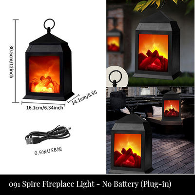 Item voor kerst LED wandlamp batterij Touch Flame Olielamp Plastic materiaal in roze