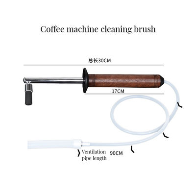 Gestookte Espresso machine reinigingsborstel met anti-brandende handvat druk stoomborstel