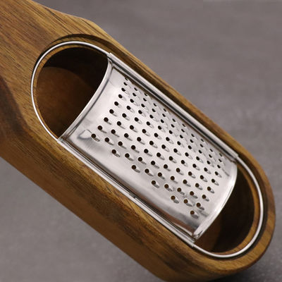 Rustieke keuken opslag kaas versnipper voor groenten handgemaakte acacia houtgrater