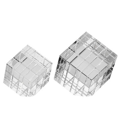 Bureaus en huizen Top Decoraties Moderne Art Deco Glashandwerk met Rubik's Cube Design