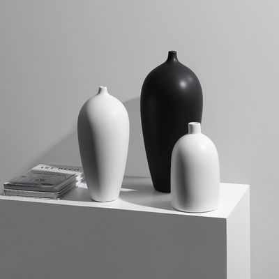 Moderne glazen zwart-witte keramische vaas tafeldekor voor de verjaardag