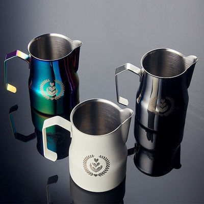 350 ml/500 ml roestvrij staal Latte Milk Pitcher Espresso Jug met BAMBOO functionaliteit