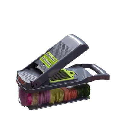 15 stukken Multifunktioneel bamboe handbediende snijmachine voor uien groenten en fruit