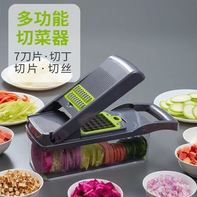 15 stukken Multifunktioneel bamboe handbediende snijmachine voor uien groenten en fruit