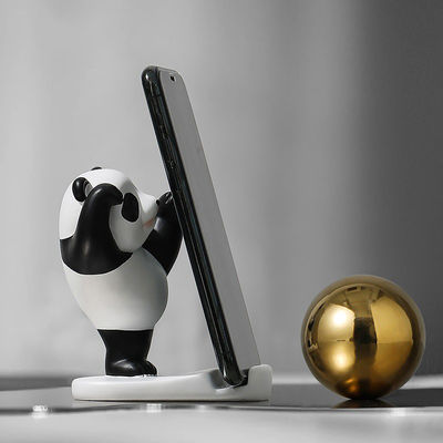 Verstelbare schattig Panda bamboe hars stand functioneel en schattig voor andere huis decor