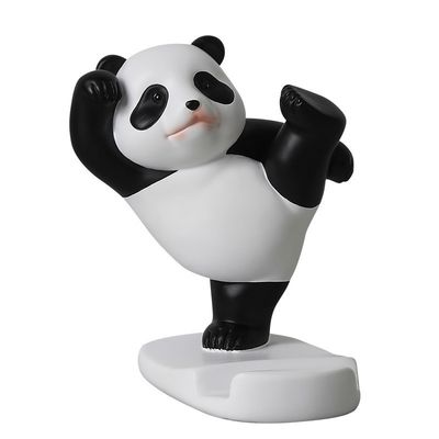 Wall Desk Compatible Verstelbare Panda bamboe hars houder voor smartphones en tablets