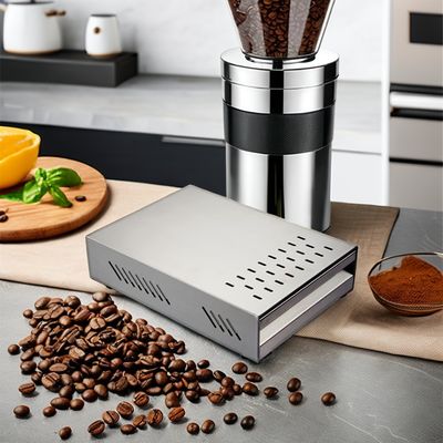 Klassieke zakvormige knock box laden Verdikte vlekvrye staalcontainer voor koffiegrond