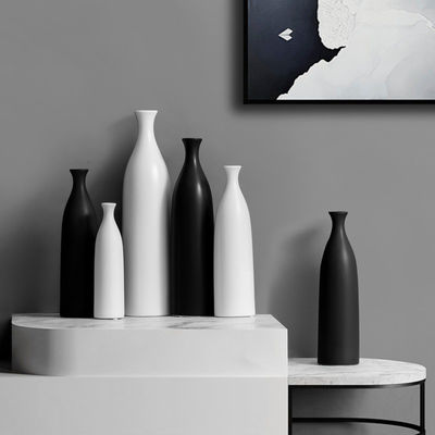Tafelvase voor moderne eenvoudige zwart-wit keramische woonkamer decoratie