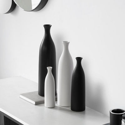 Tafelvase voor moderne eenvoudige zwart-wit keramische woonkamer decoratie