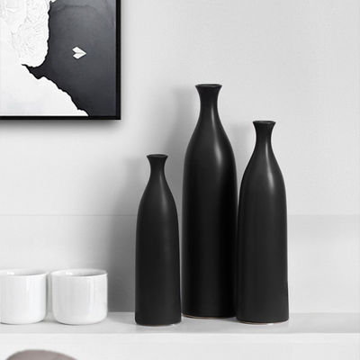Tafelvase voor moderne eenvoudige zwart-wit keramische woonkamer decoratie