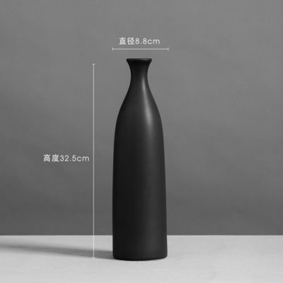 Tafelvase voor moderne eenvoudige zwart-wit keramische woonkamer decoratie