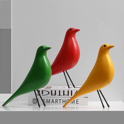 Meerdere kleuren hars ornament Eenvoudig vogelontwerp voor Art Deco-stijl Huis woonkamer