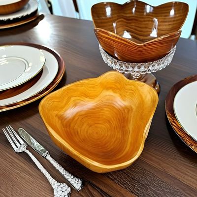 Houten karton Fruit Plate Utilities Type Bowl voor het koken van voedselgereedschappen en het serveren van fruit