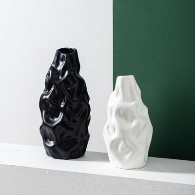Onder geglazuurde moderne, op maat gemaakte, zilvergeplatte porseleinen bloemenvaas voor bruiloftstafel of pot