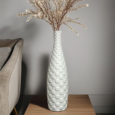 Gepersonaliseerd logo Acceptabel Elegante moderne vintage design Hoog wit Capiz Shell Vase