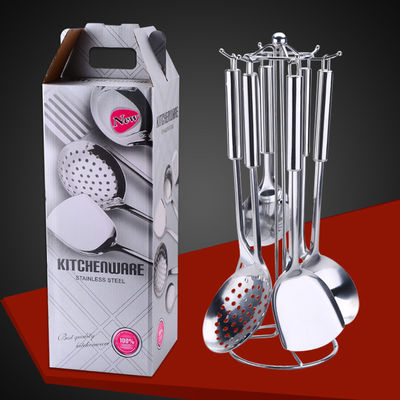 Keuken Kookgereedschap Set 8pcs Zilver roestvrij staal bestek voor restaurant en bruiloft