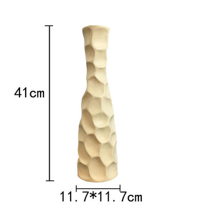 Moderne witte grijze matte afwerking keramische vaas klassieke stijl voor huishoudelijke artikelen