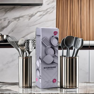 Volledige set roestvrij staal bestek-zilverware licht goud mes vork zwaar platteware set