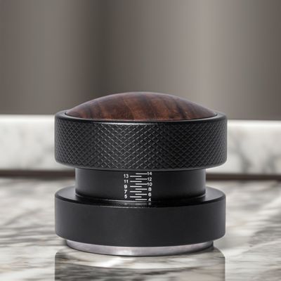 58 mm zilveren walnoot houten kap koffie tamper milieuvriendelijk metaal espresso gereedschap voor café