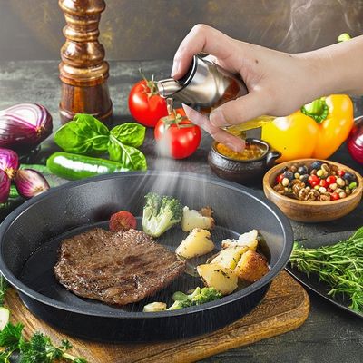 Olijfolie sproeier van roestvrij staal en glas voor campingkeukengereedschap 17.8*4cm