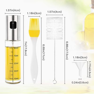 Silver Lecythus Keuken Home BBQ Sprayer voor Grilling Oil Kookfles Dispenser 2024