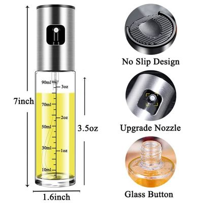 Silver Lecythus Keuken Home BBQ Sprayer voor Grilling Oil Kookfles Dispenser 2024