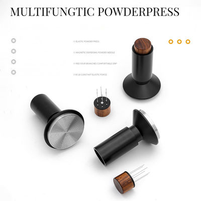 Hout Modern Design Constante Druk Koffie Tamper met Naald Roer 51mm 53mm 58mm