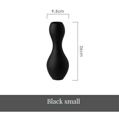 De favoriete keramische vaas van de commerciële koper voor het kantoor in zwart-wit kunstporselein