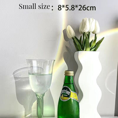 Huisdecoratie voor bruiloften Moderne witte keramische vaas voor woonkamer Eetkamer tafelversiering