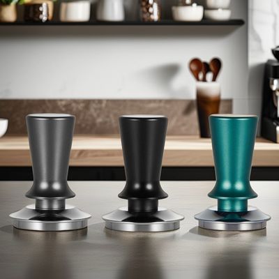 Voorraad gegraveerde druk veer geladen Tamper voor Baristas' Custom Logo Espresso Tool